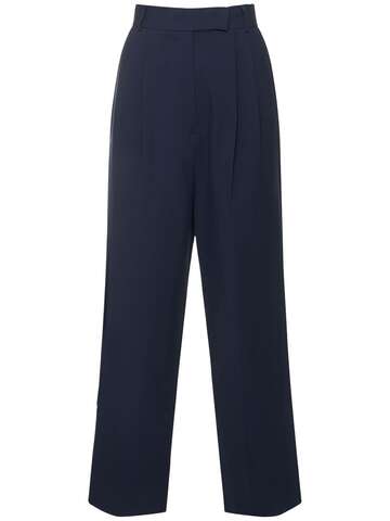 THE FRANKIE SHOP Bea Pleated Tech Twill Pants in blue