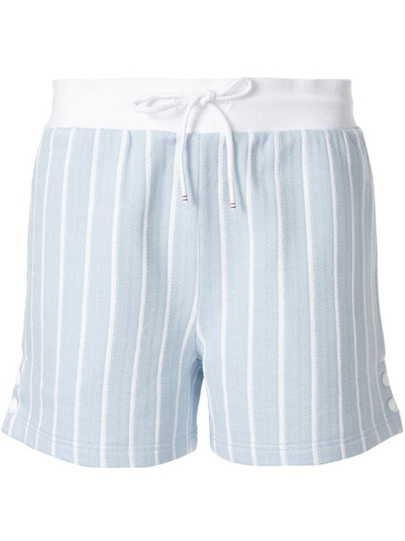 Thom Browne striped short shorts in blue