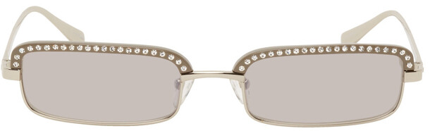 The Attico Silver Linda Farrow Edition Dana Sunglasses