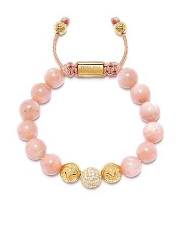nialaya jewelry crystal-embellished beaded bracelet - pink