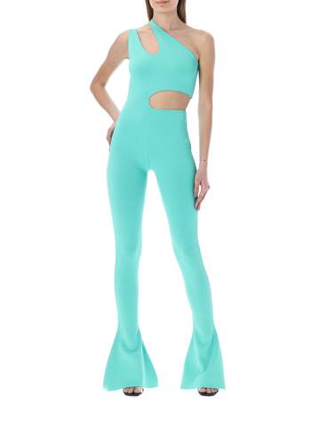 Stella McCartney Cut-out Long Jumpsuit in teal