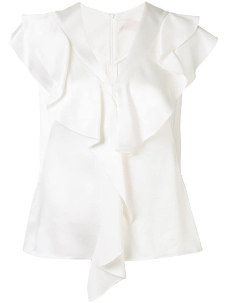 Peter Pilotto Cady frill trim blouse in white