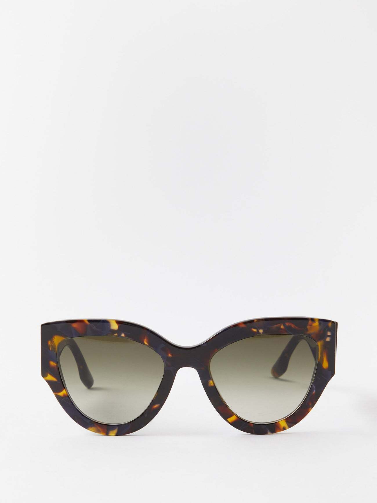 Victoria Beckham - Tortoiseshell Cat-eye Sunglasses - Womens - Brown Blue