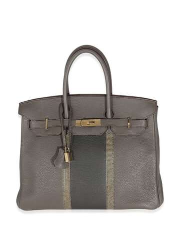hermès pre-owned birkin 35 handbag - grey
