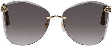 cartier gold rimless sunglasses
