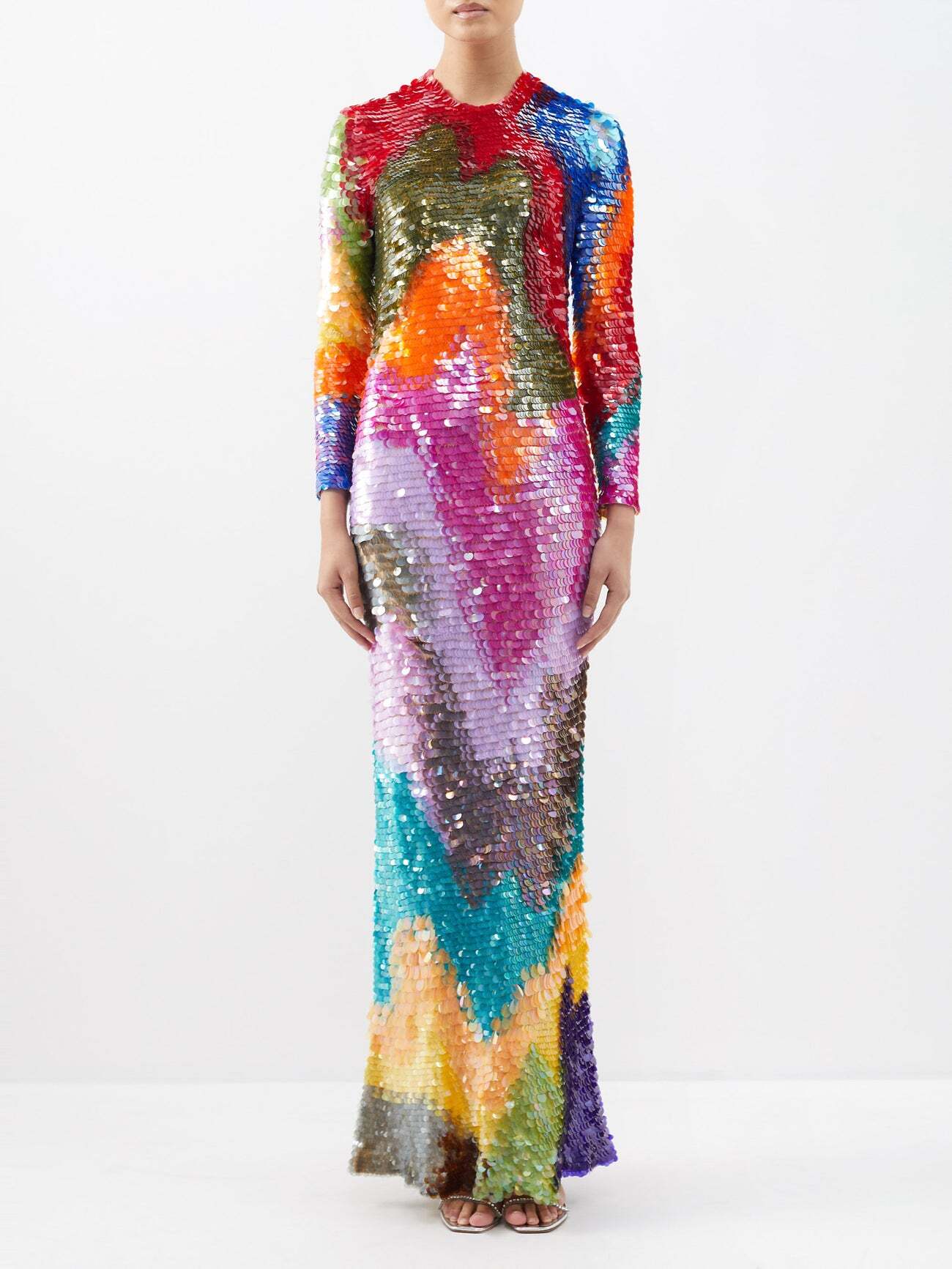Ashish - Sequinned Long-sleeve Gown - Womens - Multi