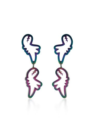 SPORT b. by agnès b. SPORT b. by agnès b. Dino-shape earrings - Multicolour