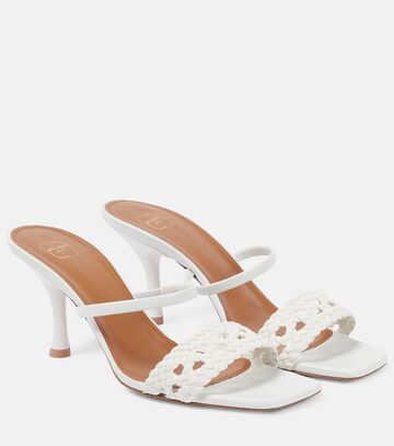malone souliers frida leather mules in white