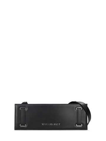Y PROJECT New Accordion Leather Shoulder Bag in black