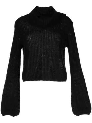 we are kindred emmie relaxed cowl neck jumper - black