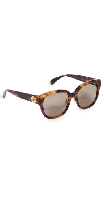 gucci round panthos sunglasses havana-havana-brown one size