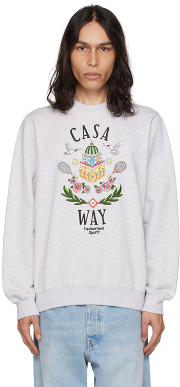 casablanca gray 'casa way' sweatshirt