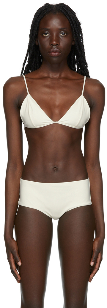 The Row Off-White Fotini Bikini Top in ivory