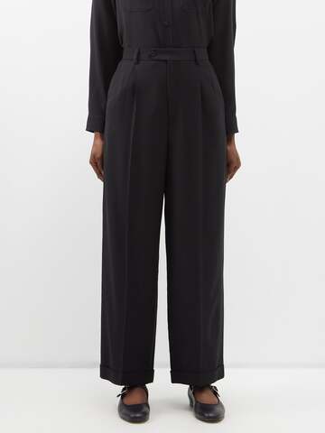 A.P.C. A.P.C. - Melissa Pleated Twill Wide-leg Trousers - Womens - Black