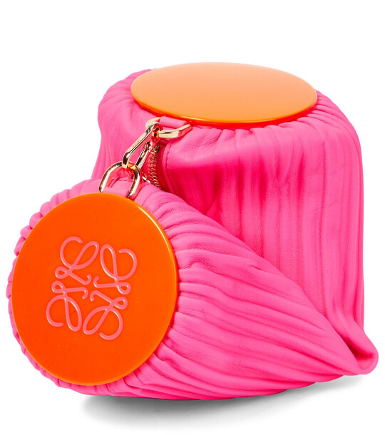 Loewe Bracelet convertible leather shoulder bag in pink