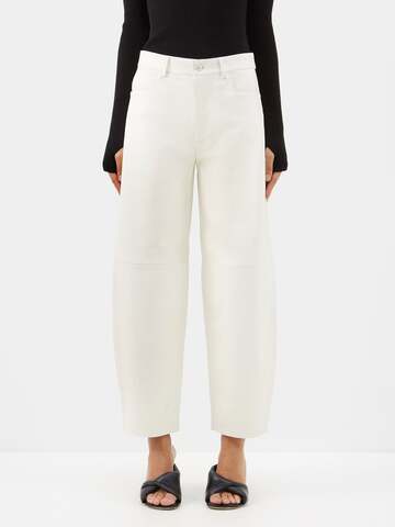 wandler - chamomile barrel-leg leather trousers - womens - white
