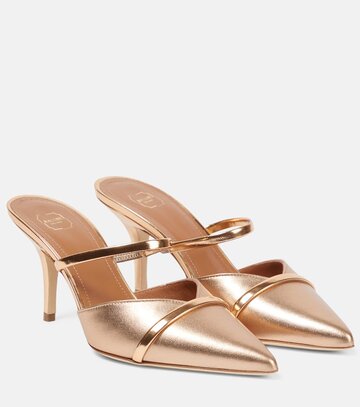 malone souliers frankie 70 metallic leather mules