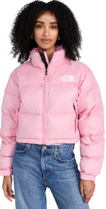 the north face women's nuptse short jacket orchid pink s