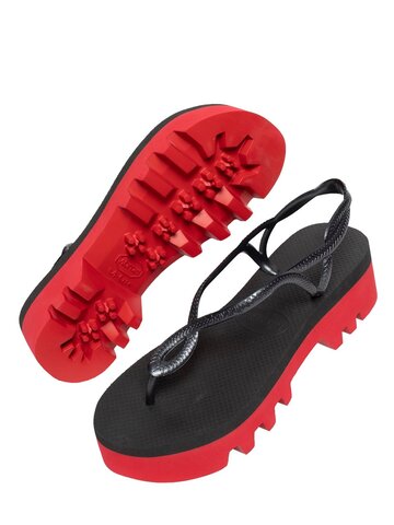 Vibram X Havaianas Slingback Sandals in black