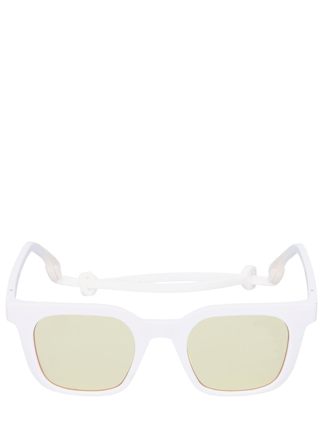 CHIMI Active Nksk Squared Sunglasses in white / yellow