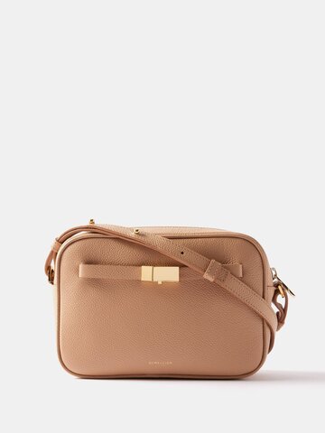 demellier - new york small grained-leather cross-body bag - womens - tan