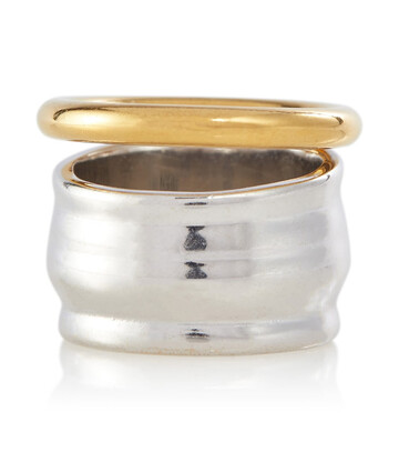 LOEWE Stacked sterling silver ring in gold