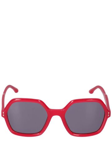 isabel marant the in love classic acetate sunglasses in grey / red