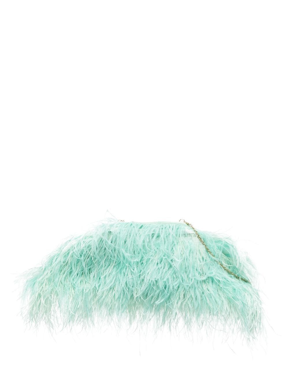 la milanesa feather clutch bag - Green
