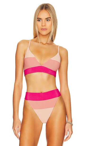 beach riot riza top in pink