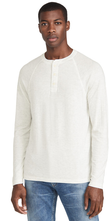 Faherty Cloud Henley in ivory