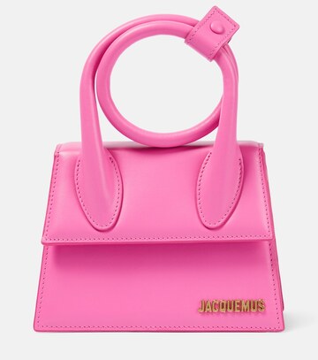 jacquemus le chiquito noeud leather tote bag in pink