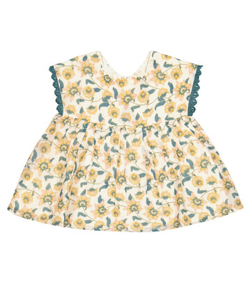 Louise Misha Baby Tapalpa floral cotton dress in beige