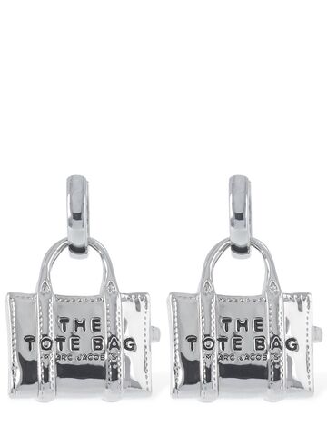 marc jacobs the tote bag earrings in silver