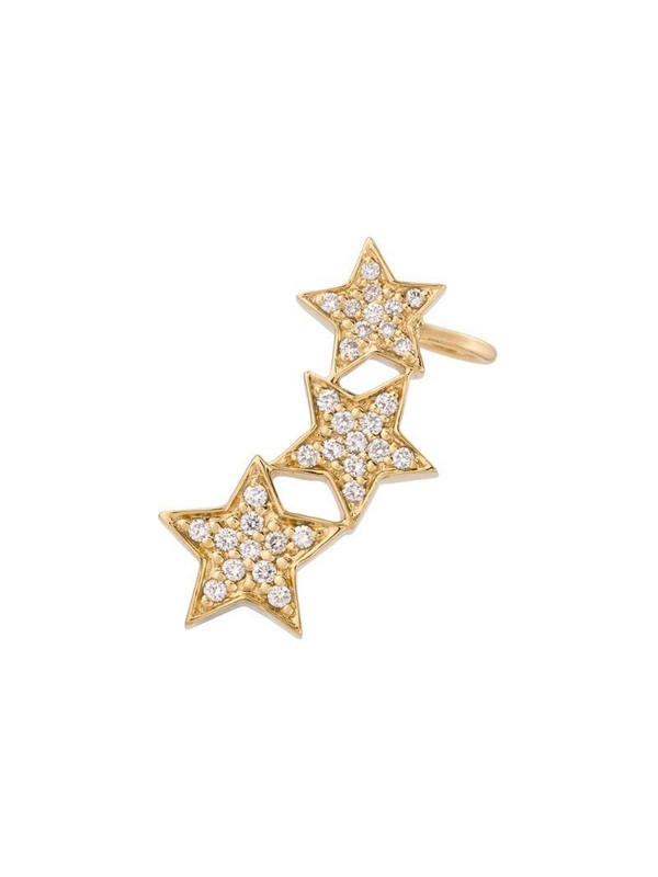 Alinka Stasia diamond triple star ear cuff in metallic