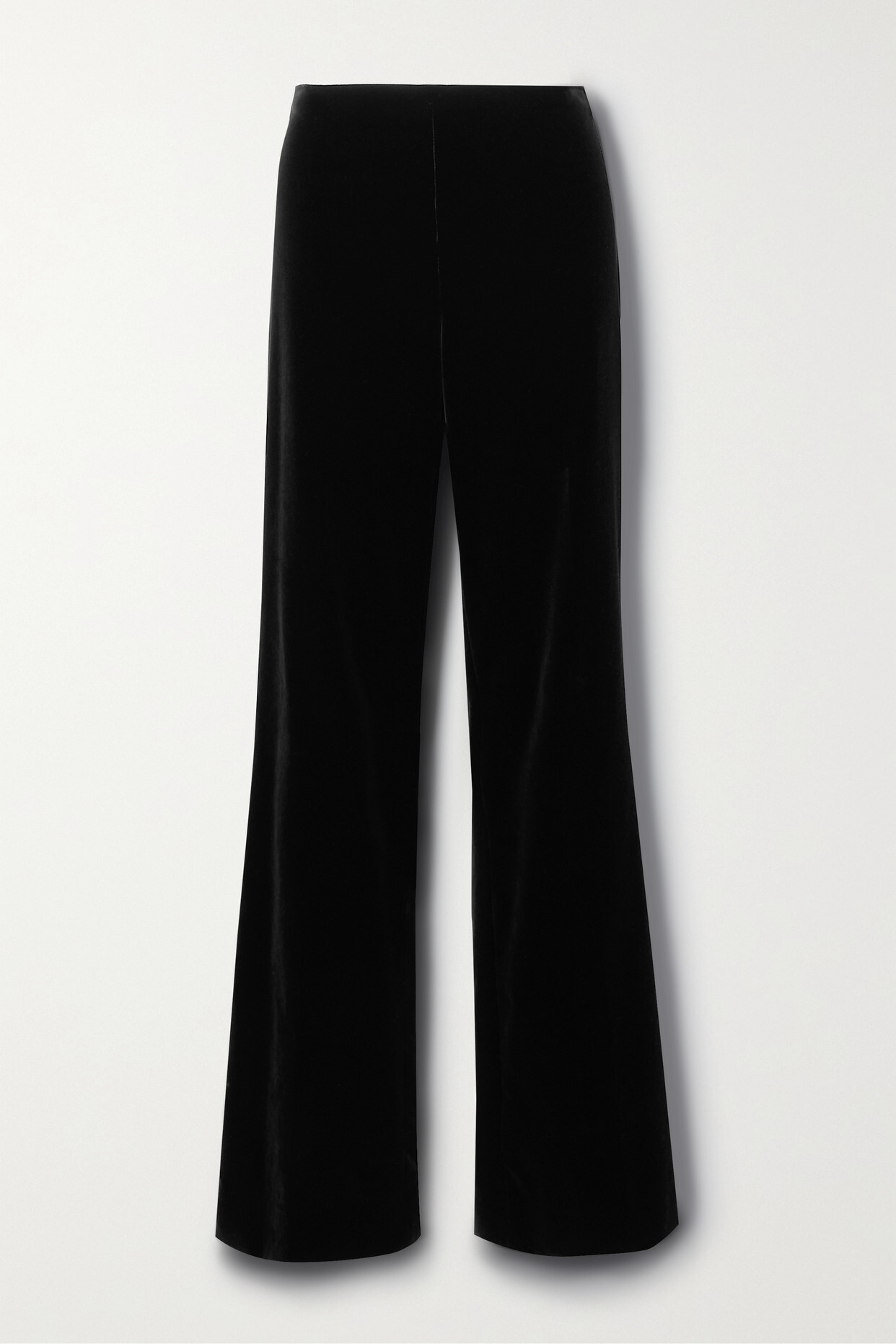 The Row - Padma Cotton And Silk-blend Velvet Straight-leg Pants - Black