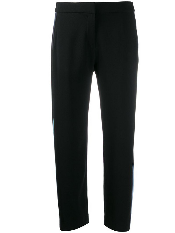 Kenzo side-striped cropped trousers in black