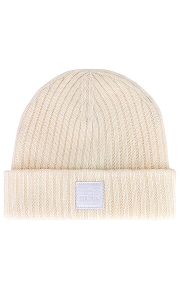 Brixton Alpha Square Merino Wool Beanie in Ivory in white