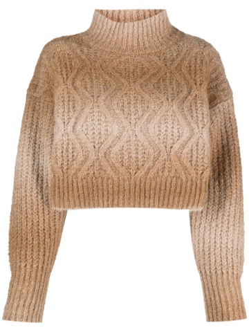 roberto collina cable-knit cropped jumper - neutrals
