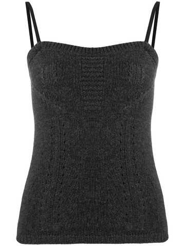 Valentino knitted slip top in grey