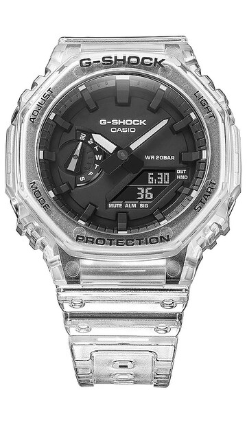 g-shock 2100 series watch in na in black / silver