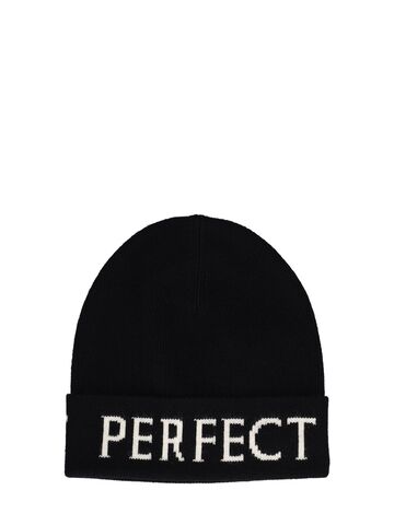 perfect moment pm logo beanie in black