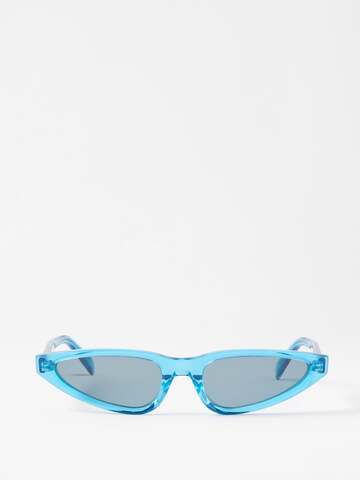 celine eyewear - cat-eye acetate sunglasses - womens - blue