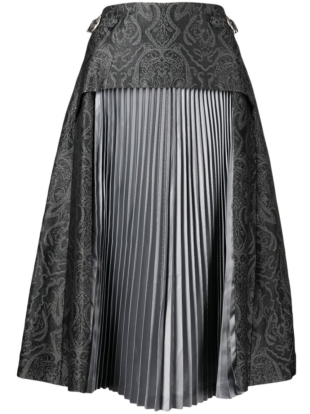 Toga Pulla pleated-accordion midi skirt - Grey
