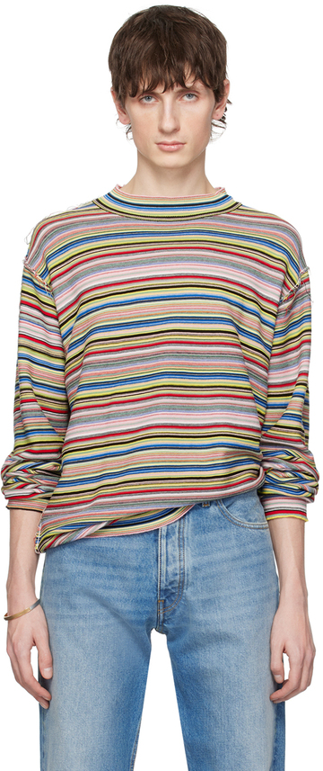maison margiela multicolor inverted seam sweater