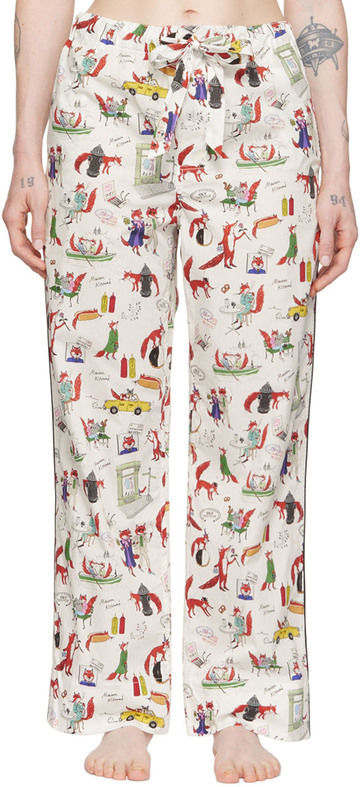 Maison Kitsuné Maison Kitsuné Multicolor Cotton Pyjama Lounge Pants