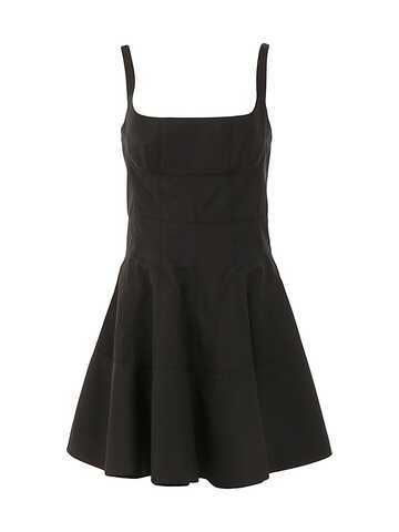 Giovanni Bedin Sleeveless Godet Mini Dress in black