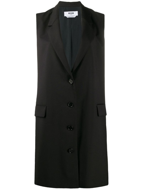 MSGM sleeveless blazer style dress in black