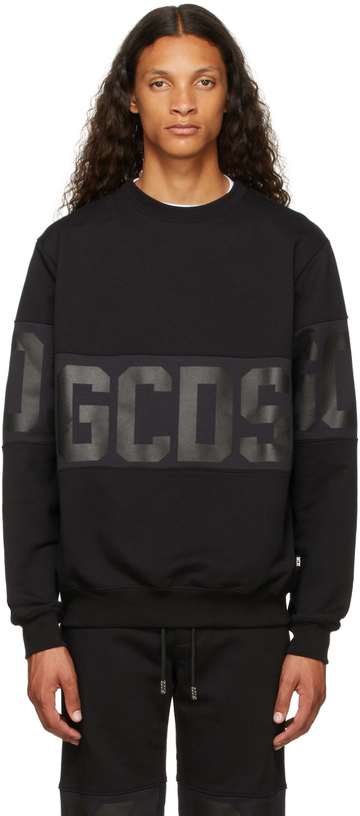 gcds black band logo sweatshirt