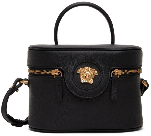Versace Black 'La Medusa' Mini Shoulder Bag