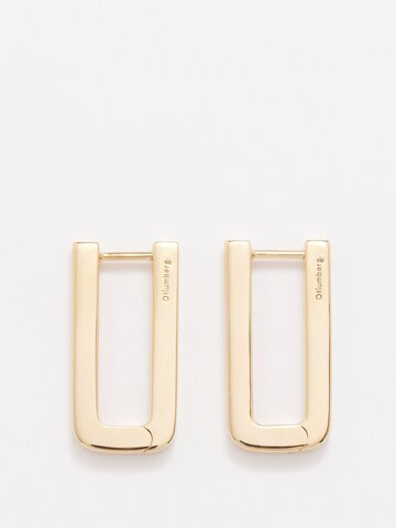 otiumberg - square 14kt gold-vermeil hoop earrings - womens - yellow gold